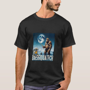 Cool Bass Fishing and Bassquatch Moonlight Adventu T-Shirt