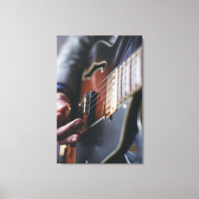 Cool Bass Guitar Canvas Print (Front)