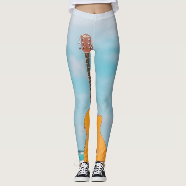 Cool Bass Guitar Leggings (Front)