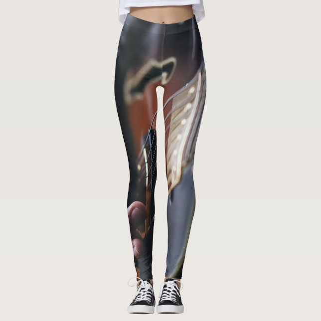 Cool Bass Guitar Leggings (Front)