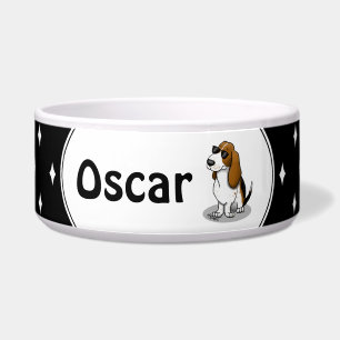Cool Basset Hound dog and sunglasses (tri-colour 1