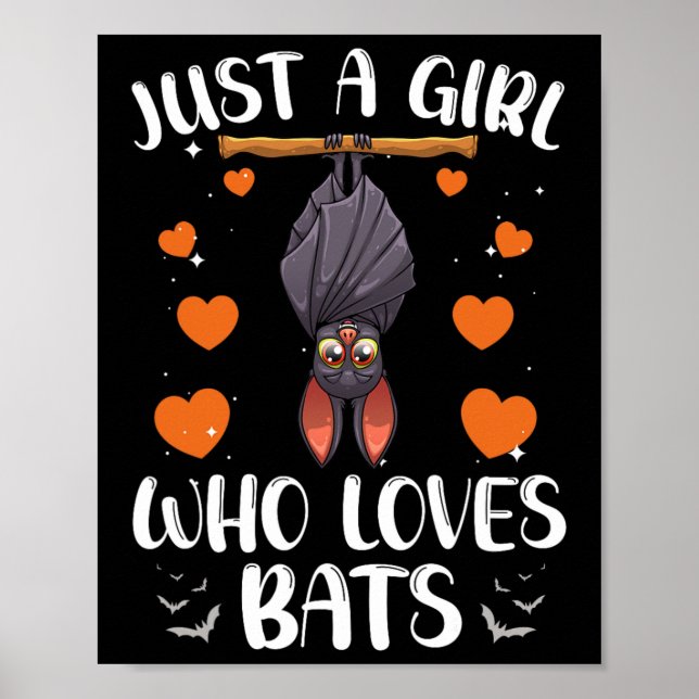 Cool Bat For Women Girls Fruit Bat Lovers Animal H Poster (Front)