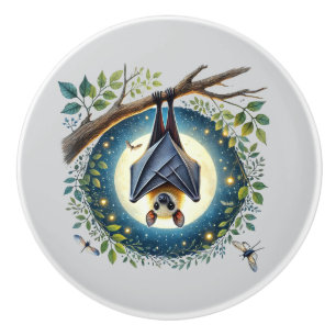 Cool bat lovers animal  ceramic knob