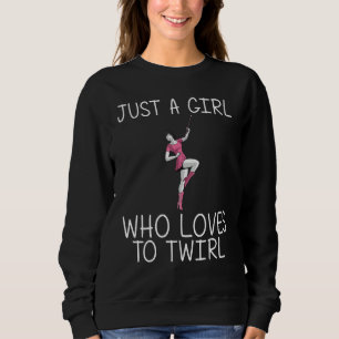 Cool Baton Twirling For Girls Kids Twirler Majoret Sweatshirt