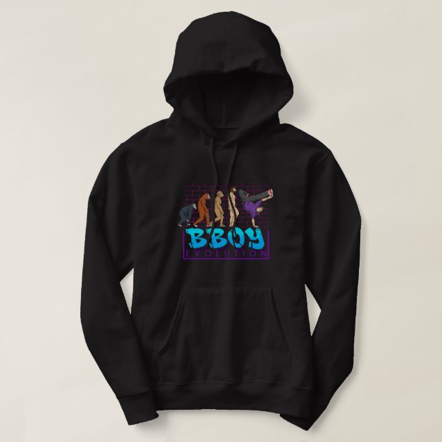 Cool BBoy Breakdance HipHop Dancer Evolution  Hoodie (Design Front)