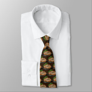 Cool BBQ beef tiled pattern Tie