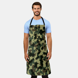 Cool BBQ Lover Griller Dad Mum Camouflage Grill Apron