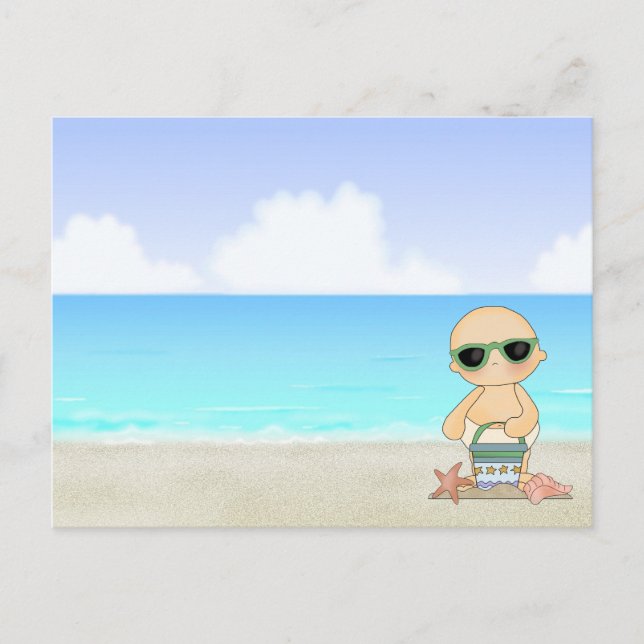 Cool Beach Baby ~ Neutral Postcard (Front)