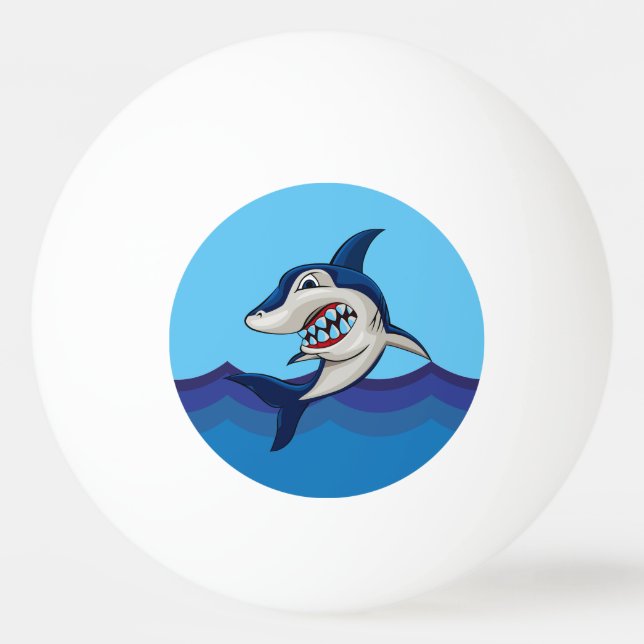 cool beach shark ping pong ball (Front)