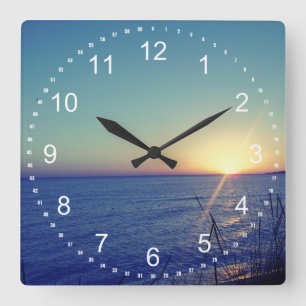 Cool Beach Square Wall Clock