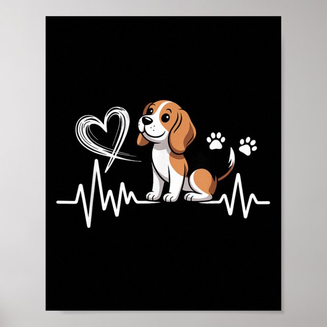 Cool Beagle Design For Men Women Kids Dog Owner Be Poster (Front)