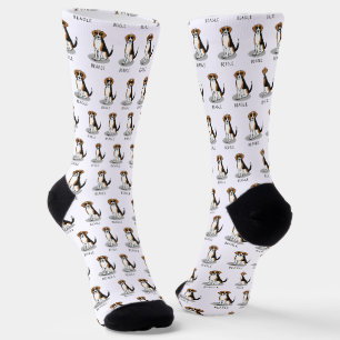Cool Beagle with Sunglasses (tri colour 3) Funny Socks