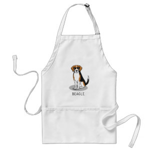 Cool Beagle with Sunglasses (tri colour 3) Funny Standard Apron