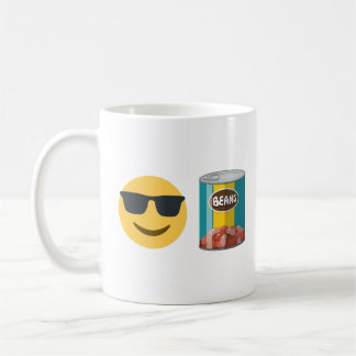 Cool Beans Funny Coffee Mug, Cute Emoji Humor Gift Mug