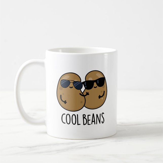 Cool Beans Funny Veggie Legume Pun  Coffee Mug (Left)