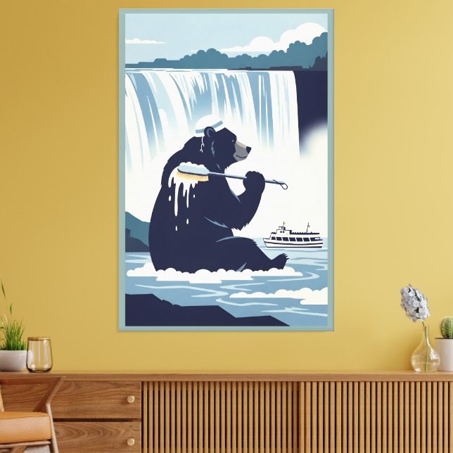 Cool Bear Canvas Print (Insitu(LivingRoom))