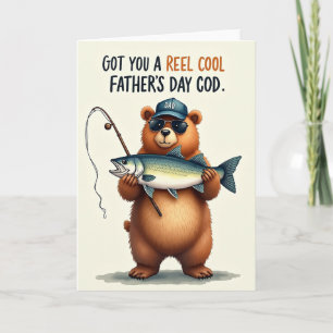 Cool Bear Fathers Day Greeting Card