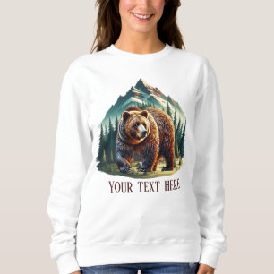 Cool bear lovers customisable sweatshirt