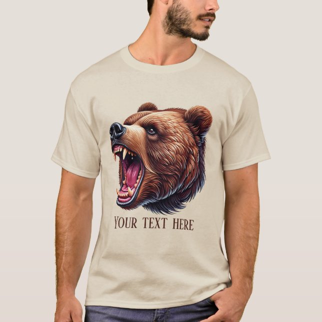 Cool bear lovers customisable T-Shirt (Front)