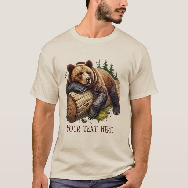 Cool bear lovers customisable  T-Shirt (Front)