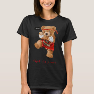 Cool Bear Man Boxing Fight Style Illustration Grap T-Shirt