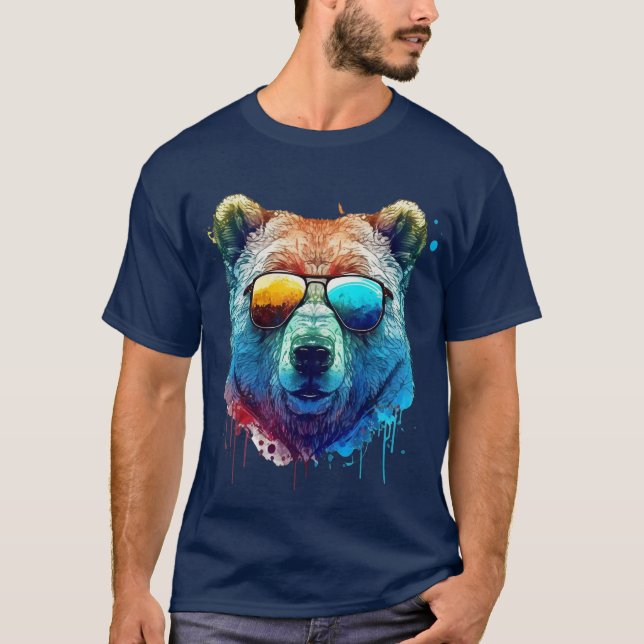 Cool Bear Shades Graphic T-Shirt (Front)