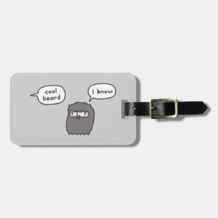 Cool Beard Luggage Tag
