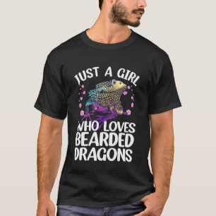 Cool Bearded Dragon Art for Girls Women Bearded Dr T-Shirt