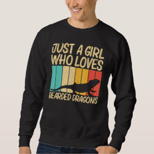 Cool Bearded Dragon For Girls Kids Reptile Lizard Sweatshirt
