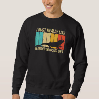 Cool Bearded Dragon For Men Women Reptile Lizard   Sweatshirt