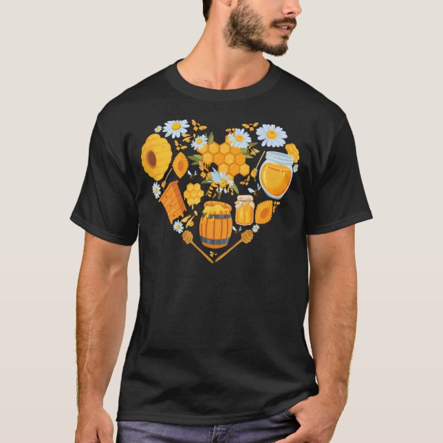 Cool Bee Men Women Beekeeping Beehive Honeybee 1 T-Shirt (Front)