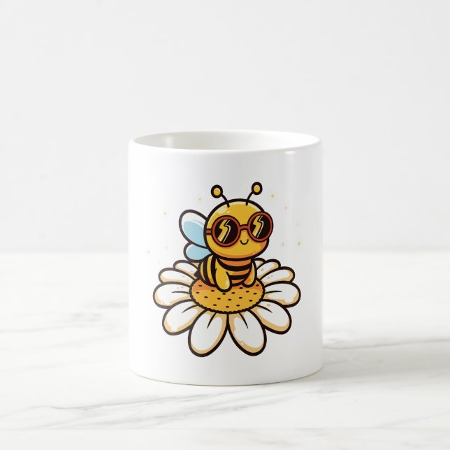 Cool Bee on a Daisy Coffee Mug (Center)