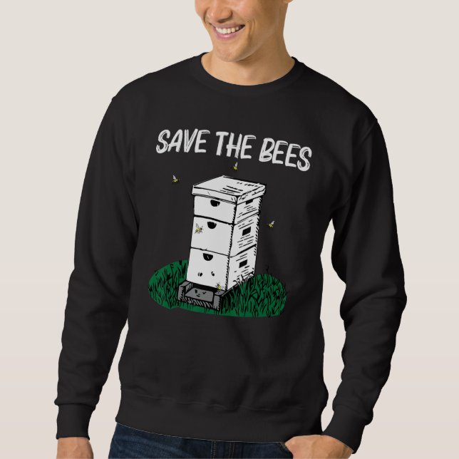 Cool Beekeeping For Men Women Honeybee Honeycomb Sweatshirt (Front)