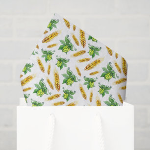 cool beer hops tiled party pattern tissue paper