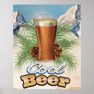 Cool Beer vintage Bar Poster