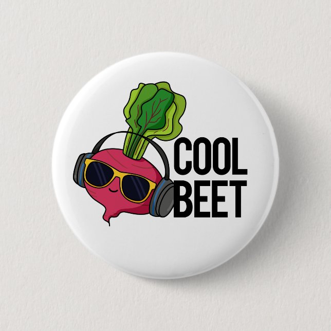 Cool Beet Funny Food Beet Pun  6 Cm Round Badge (Front)