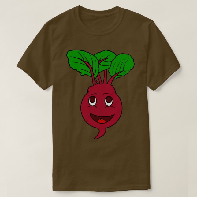Cool Beetroot Vegan Vegetable Illustration  T-Shirt (Design Front)