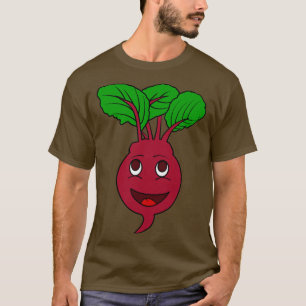 Cool Beetroot Vegan Vegetable Illustration  T-Shirt