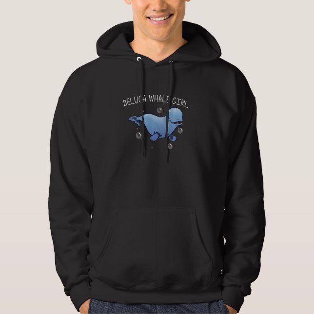 Cool Beluga Whale For Girls Kids Orca Whales Save  Hoodie (Front)
