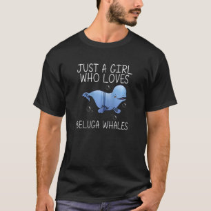 Cool Beluga Whale For Girls Kids Orca Whales Save  T-Shirt
