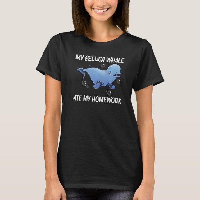 Cool Beluga Whale For Kids Boys Orca Whales Save T T-Shirt (Front)