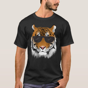 Cool Bengal Tiger With Sunglasses Bengal Tiger Hea T-Shirt