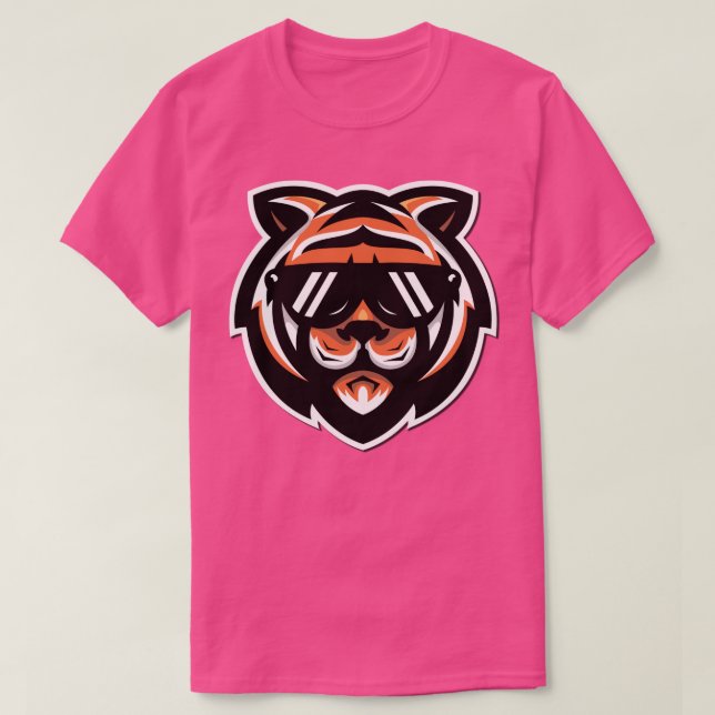 Cool Bengal Tiger with Sunglasses T-Shirt (Design Front)
