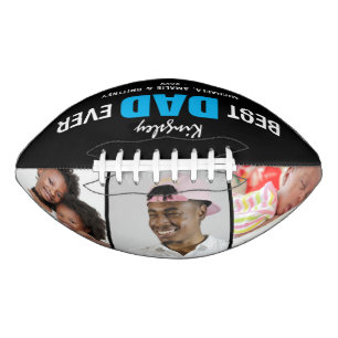 Cool 'BEST DAD EVER' Photo and Name Gift Football