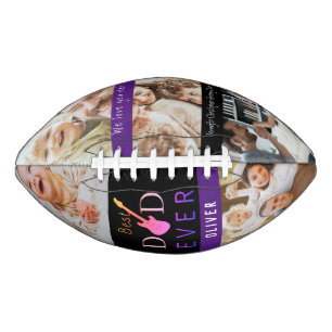 Cool Best Dad Ever Photo Collage First Fathers Day Football