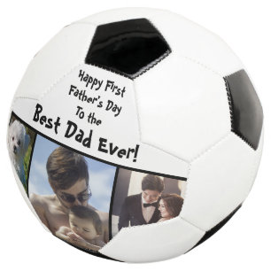 Cool Best Dad Ever Photo Father's Day Soccer Ball