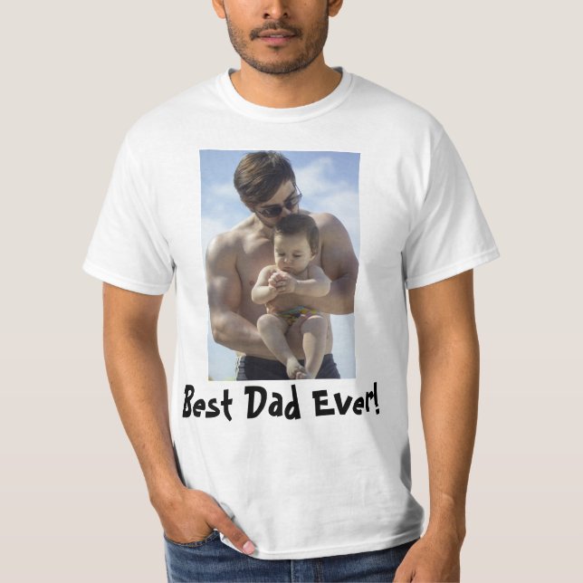 Cool Best Dad Ever Photo Men  T-Shirt (Front)