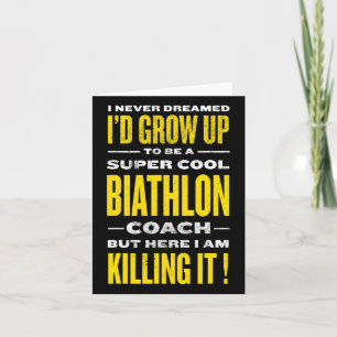 Cool Biathlon Coach Funny Biathlete Humour Winter  Card