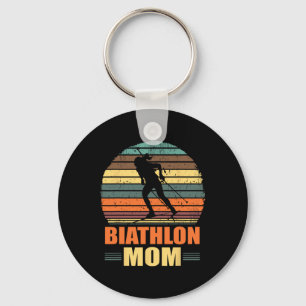 Cool Biathlon Mum Funny Biathlete Shooting Skiing Key Ring