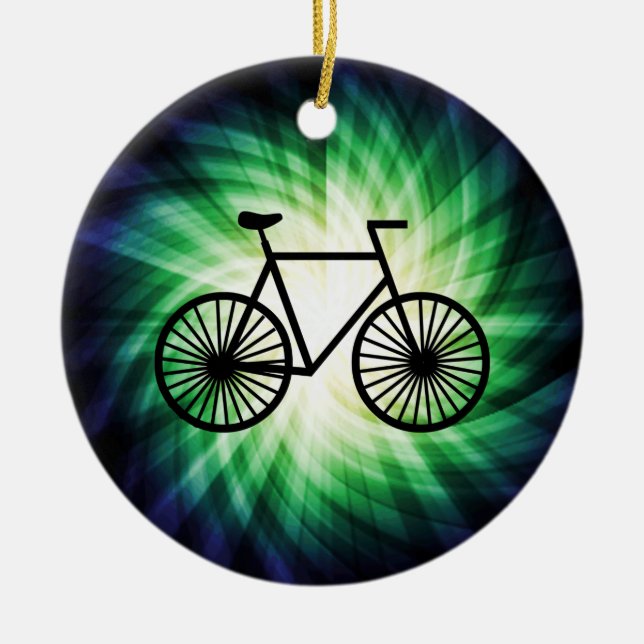 Cool Bicycle Ceramic Tree Decoration (Front)